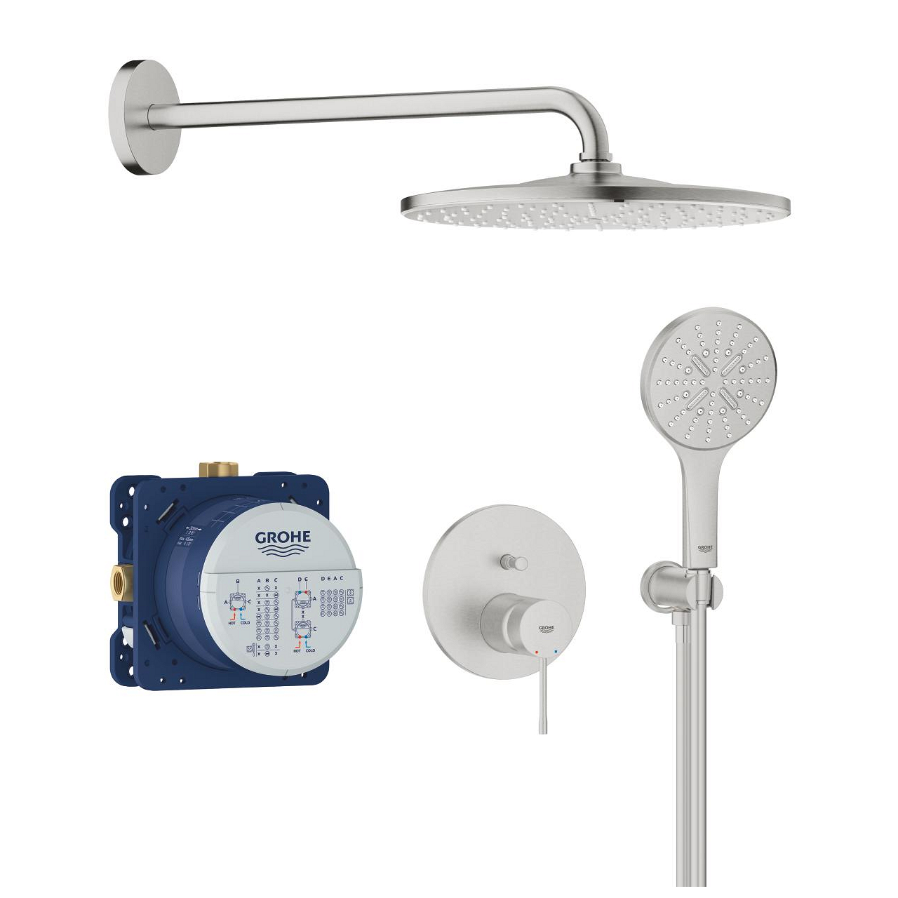 25287DC0 ESSENCE ΣΕΤ ΕΝΤΟΙΧΙΣΜΟΥ ΜΕ RAINSHOWER MONO 310 SUPERSTEEL 25287DC0 GROHE - Image 1