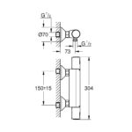 PRECISION START ΜΙΚΤΗΣ ΜΕ ΘΕΡΜΟΣΤΑΤΗ ΓΙΑ ΝΤΟΥΣ 1/2″ ΧΡΩΜΕ 34594000 GROHE - Image 4