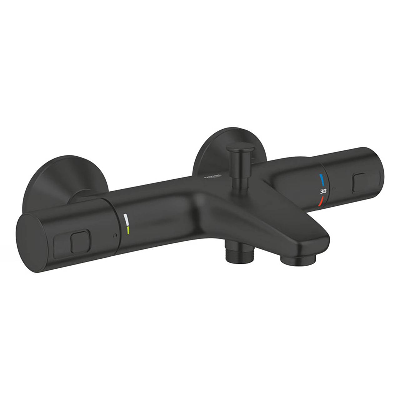 345982430 PRECISION START ΘΕΡΜΟΣΤΑΤΙΚΗ ΜΠΑΤΑΡΙΑ ΛΟΥΤΡΟΥ 1/2″ ΜΑΥΡΟ ΜΑΤ 345982430 GROHE - Image 1