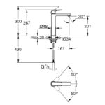 CUBEO ΜΙΚΤΗΣ ΝΙΠΤΗΡΑ XL-ΜΕΓΕΘΟΣ 1/2″ ΜΑΥΡΟ ΜΑΤ 1017292430 GROHE - Image 2