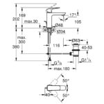 CUBEO ΜΙΚΤΗΣ ΝΙΠΤΗΡΑ Μ-ΜΕΓΕΘΟΣ 1/2″ ΜΑΥΡΟ ΜΑΤ 1017492430 GROHE - Image 2