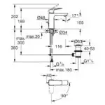 CUBEO ΜΙΚΤΗΣ ΝΙΠΤΗΡΑ Μ-ΜΕΓΕΘΟΣ 1/2″ ΧΡΩΜΕ 1017560000 GROHE - Image 2