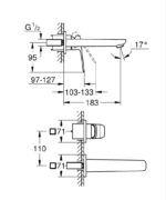 CUBEO ΜΠΑΤΑΡΙΑ ΝΙΠΤΗΡΑ 2 ΟΠΩΝ M-ΜΕΓΕΘΟΣ 1/2" ΧΡΩΜΕ 1017880000 GROHE - Image 2