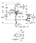 CUBEO ΜΙΚΤΗΣ ΜΠΙΝΤΕ S-ΜΕΓΕΘΟΣ 1/2″ ΧΡΩΜΕ 1018100000 GROHE - Image 2