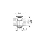 ΒΑΛΒΙΔΑ ΝΙΠΤΗΡΟΣ PUSH-OPEN ΜΑΥΡΟ ΜΑΤ 1024642430 GROHE - Image 2