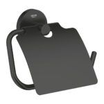 ESSENTIALS ΧΑΡΤΟΘΗΚΗ ΜΕ ΚΑΛΥΜΜΑ ΜΑΥΡΟ ΜΑΤ 1024652430 GROHE