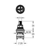 ΡΥΘΜΙΣΤΗΣ ΡΟΗΣ ΚΑΙ ΔΙΑΝΟΜΕΑΣ ΝΤΟΥΣ AQUADIMMER 12433000 GROHE - Image 2