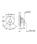 ΜΙΚΤΗΣ ΛΟΥΤΡΟΥ ΜΟΝΟΥ ΜΟΧΛΟΥ 1/2″ ESSENCE HARD GRAPHITE 19285A01 GROHE - Image 2