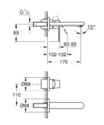 EUROSMART COSMOPOLITAN ΜΠΑΤΑΡΙΑ ΝΙΠΤΗΡΑ ΔΥΟ ΟΠΩΝ 1/2" S-ΜΕΓΕΘΟΣ 19381000 GROHE - Image 2