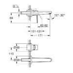 EURODISC COSMOPOLITAN ΜΠΑΤΑΡΙΑ ΝΙΠΤΗΡΑ 2 ΟΠΩΝ M-ΜΕΓΕΘΟΣ 1/2" ΧΡΩΜΕ 19573002 GROHE - Image 2