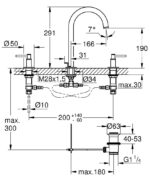ΜΠΑΤΑΡΙΑ ΝΙΠΤΗΡΟΣ 3 ΟΠΩΝ ATRIO BRUSHED HARD GRAPHITE ΨΗΛΗ 20649AL0 GROHE - Image 2