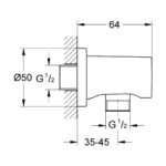 ΕΝΤΟΙΧΙΖΟΜΕΝΗ ΠΑΡΟΧΗ RAINSHOWER 1/2″ PHANTOM BLACK 22118KF0 GROHE - Image 2
