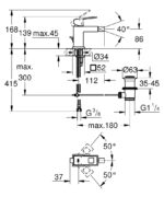 EUROCUBE ΜΙΚΤΗΣ ΜΠΙΝΤΕ ΜΟΝΟΥ ΜΟΧΛΟΥ 1/2" S-ΜΕΓΕΘΟΣ 23138000 GROHE - Image 2