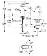 EUROSMART ΜΙΚΤΗΣ ΝΙΠΤΗΡΑ 1/2" Μ-ΜΕΓΕΘΟΣ 23322003 GROHE - Image 2