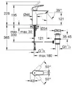 EUROSMART ΜΠΑΤΑΡΙΑ ΝΙΠΤΗΡΑ 1/2" M-ΜΕΓΕΘΟΣ ΜΑΥΡΟ ΜΑΤ 233222433 GROHE - Image 2