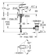 ΑΝΑΜΕΙΚΤΙΚΗ ΜΠΑΤΑΡΙΑ ΝΙΠΤΗΡΑ BAUEDGE 1/2” S-ΜΕΓΕΘΟΣ 23328001 GROHE - Image 2