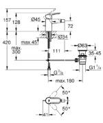 ΜΠΑΤΑΡΙΑ ΜΠΙΝΤΕ BAUEDGE ΧΡΩΜΕ 23331000 GROHE - Image 2