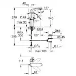 ΜΙΚΤΗΣ ΝΙΠΤΗΡΑ EUROSTYLE 1/2″ L-ΜΕΓΕΘΟΣ ΧΡΩΜΕ 23569003 GROHE - Image 2
