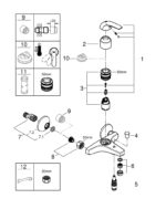 GROHE BAUCURVE ΜΙΚΤΗΣ ΛΟΥΤΡΟΥ ΜΕ ΕΝΑ ΜΟΧΛΟ 1/2″ 23599000 GROHE - Image 5