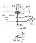 BAUFLOW ΜΠΑΤΑΡΙΑ ΝΙΠΤΗΡΑ ΜΟΝΟΥ ΜΟΧΛΟΥ 1/2” S-ΜΕΓΕΘΟΣ 23751000 GROHE - Image 2