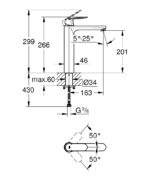 EUROSMART COSMOPOLITAN ΜΙΚΤΗΣ ΝΙΠΤΗΡΑ 1/2" XL-ΜΕΓΕΘΟΣ 23921000 GROHE - Image 2