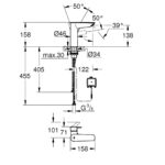 EUROSMART ΗΛΕΚΤΡΟΝΙΚΗ ΜΠΑΤΑΡΙΑ ΝΙΠΤΗΡΟΣ 6V ΜΟΝΟΥ ΜΟΧΛΟΥ Μ-ΜΕΓΕΘΟΣ 1/2″ ΧΡΩΜΕ 23975003 GROHE - Image 2
