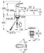 EUROSMART ΜΙΚΤΗΣ ΝΙΠΤΗΡΑ 1/2" M-ΜΕΓΕΘΟΣ 23976003 GROHE - Image 2