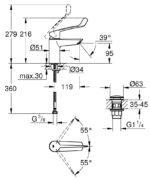 ΜΠΑΤΑΡΙΑ ΝΙΠΤΗΡΟΣ EUROSMART ΧΡΩΜΕ 23982003 GROHE - Image 2