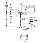 ESSENCE ΜΠΑΤΑΡΙΑ ΝΙΠΤΗΡΟΣ 1/2" S-ΜΕΓΕΘΟΣ 24171GN1 BRUSHED COOL SUNRISE GROHE - Image 2