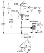 EUROECO ΜΙΚΤΗΣ ΝΙΠΤΗΡΑ ΜΕ ΕΝΑ ΜΟΧΛΟ M-SIZE 24265001 GROHE - Image 2