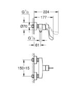 ΜΠΑΤΑΡΙΑ ΝΤΟΥΖΙΕΡΑΣ EUROSMART ΧΡΩΜΕ 25244003 GROHE - Image 2