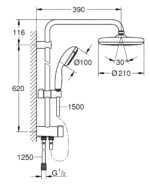 ΣΥΣΤΗΜΑ ΝΤΟΥΣ TEMPESTA SYSTEM 210 FLEX 26381001 GROHE - Image 2