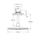 RAINSHOWER SMARTACTIVE 310 ΣΕΤ ΚΕΦΑΛΗΣ ΝΤΟΥZ 142ΜΜ BRUSHED HARD GRAPHITE 26477AL0 GROHE - Image 2