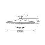 RAINSHOWER SMARTACTIVE 310 ΚΕΦΑΛΗ ΝΤΟΥΣ 1 ΛΕΙΤΟΥΡΓΙΑ ΧΡΩΜΕ 26561000 GROHE - Image 2