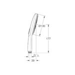 RAINSHOWER SMARTACTIVE 130 ΤΗΛΕΦΩΝΟ ΝΤΟΥΣ ΤΡΙΩΝ ΛΕΙΤΟΥΡΓΙΩΝ WARM SUNSET 26574DA0 GROHE - Image 2