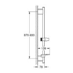 RAINSHOWER SMARTACTIVE ΒΕΡΓΑ ΣΤΗΡΙΞΗΣ ΝΤΟΥΣ 900ΜΜ 26603000 GROHE - Image 2
