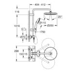 ΣΥΣΤΗΜΑ ΝΤΟΥΣ ΜΕ ΘΕΡΜΟΣΤΑΤΗ TEMPESTA SYSTEM 250 ΧΡΩΜΕ 26670001 GROHE - Image 2