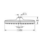 TEMPESTA 250 CUBE ΚΕΦΑΛΗ ΝΤΟΥΣ 1 ΛΕΙΤΟΥΡΓΙΑΣ 26681000 GROHE - Image 2
