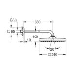 TEMPESTA 250 CUBE ΣΕΤ ΚΕΦΑΛΗΣ ΝΤΟΥZ 380ΜΜ ΧΡΩΜΕ 26687000 GROHE - Image 2