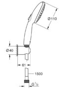 ΣΕΤ ΣΤΗΡΙΞΗΣ ΤΟΙΧΟΥ TEMPESTA 110 3 SPRAYS (RAIN, JET, MASSAGE) 26920003 GROHE - Image 2