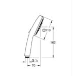 ΤΗΛΕΦΩΝΟ ΝΤΟΥΣ 3 ΛΕΙΤΟΥΡΓΙΩΝ TEMPESTA CUBE 110 ΧΡΩΜΕ 27574003 GROHE - Image 2