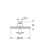 ΚΕΦΑΛΗ ΝΤΟΥΣ EUPHORIA CUBE 150 15x15CM ΧΡΩΜΕ 27705000 GROHE - Image 2