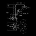 TEMPESTA COSMOPOLITAN SYSTEM 210 ΕΠΙΤΟΙΧΟ ΣΥΣΤΗΜΑ ΝΤΟΥΣ ΜΕ ΘΕΡΜΟΣΤΑΤΗ ΧΡΩΜΕ 27922001 GROHE - Image 2