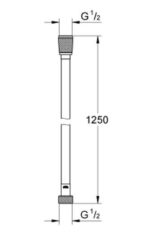 ΣΠΙΡΑΛ ΛΟΥΤΡΟΥ SILVERFLEX 125cm 28362DA1 WARM SUNSET GROHE - Image 2