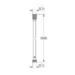 ΣΠΙΡΑΛ ΝΤΟΥΣ SILVERFLEX 150CM ΧΡΩΜΕ 28364001 GROHE - Image 2