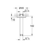 RAINSHOWER ΒΡΑΧΙΟΝΑΣ ΝΤΟΥΣ ΟΡΟΦΗΣ 142MM 28724000 GROHE - Image 2