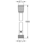 VITALIOFLEX COMFORT ΣΠΙΡΑΛ ΝΤΟΥΣ 150CM ΧΡΩΜΕ 28743002 GROHE - Image 3
