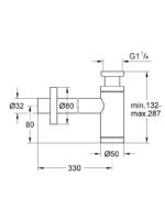 ΣΙΦΩΝΙ ΝΙΠΤΗΡΑ 1 1/4″ PHANTOM BLACK 29509KF0 GROHE - Image 2