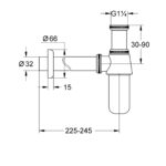 ΣΙΦΩΝΙ ΝΙΠΤΗΡΑ 1 1/4″ ΧΡΩΜΕ 28920000 GROHE - Image 2