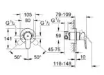 ΑΝΑΜΙΚΤΗΣ ΕΝΤΟΙΧΙΖΟΜΕΝΟΣ Ι KIT BAUEDGE ΧΡΩΜΕ 29040000 GROHE - Image 2